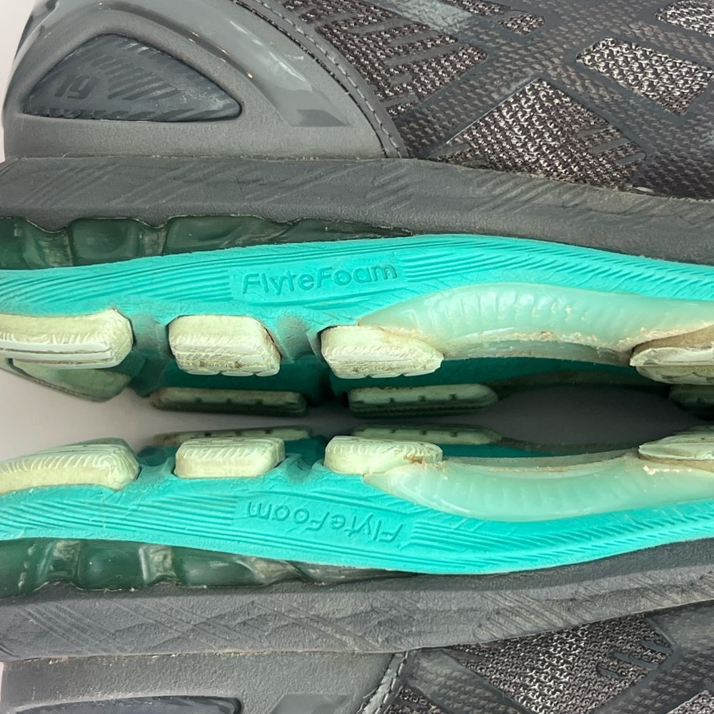 ASICS Women's Black and Teal Athletic Shoes - Picture 7 of 8